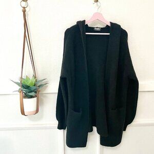 +Beryll Cashmere Cropped Coat with Hood Black One Size